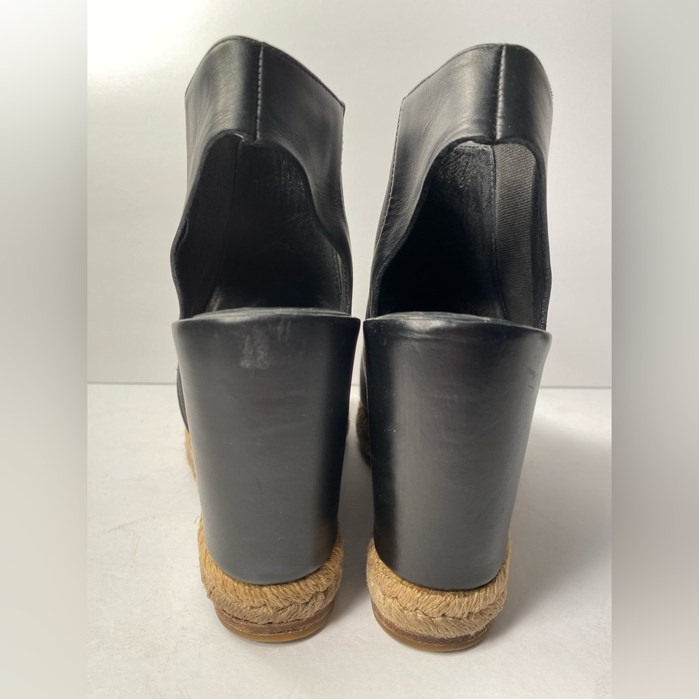 Balenciaga leather wedge sandals espadrille black 39/9 - Picture 5 of 10
